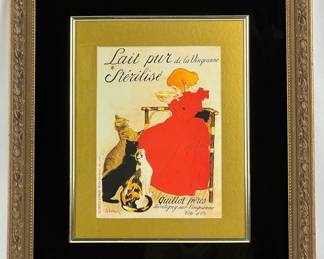 #23 • T. Steinlen: "Lait pur de la Vingeanne Sterilise" Framed French Print of 1894 Poster
