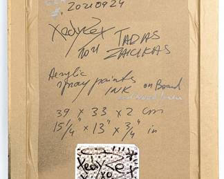 #15 • TedyZet / Tadas Zaicikas: "Graffiti 20210924" Signed Acrylic/Spray Paint/Ink on Board, COA

