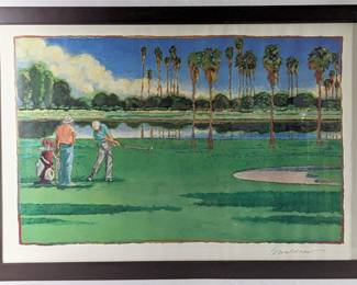 #79 • Sarah Waldron: Golfers on a Course Framed Art Print
