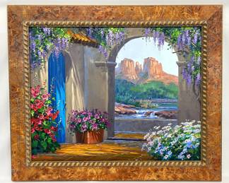 #33 • Mikki Senkarik: "Singing Water" Framed Signed Original Oil on Canvas
