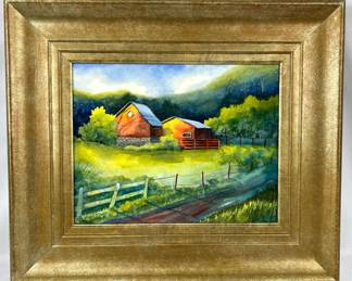 #29 • Ellen Eilers: Signed, Framed Landscape Watercolor 1991

