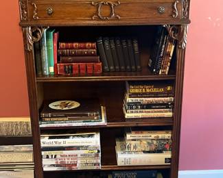Antique bookcase with drawer