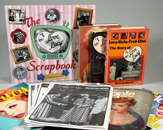 (13PC) I LOVE LUCY BOOKS & MAGAZINES | Including the I Love Lucy Scrapbook, I Love Lucy Cookbook, "Love, Lucy" by Lucille Ball, "Lucy & Ricky & Fred & Ethel," and editions of the Lucy-Desi Museum News
