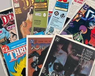 (8PC) MISC. D.C. COMIC BOOKS | Including; Thriller Jan 1984 No. 3, Star Shadows; Part One Starman, Sovereign Seven,  D.C. Direct Currents #86 and #87, The Demon May 91, The Demon March 92, and The Sandman No. 37 May 92.
