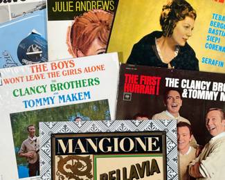 (7PC) OPERA, SOUNDTRACKS, AND OTHER VINYL RECORDS | Including; The Dave Clark Five American Tour (LN 24115), Walt Disney's Mary Poppins (BV-4026), Puccini La Boheme Complete Opera (OSA-1208), The Clancy Brothers & Tommy Makem The First Hurrah! (CL 2165), The Clancy Brothers & Tommy Makem The Boys Won't Leave the Girls Alone (CL 1909), and Chuck Mangione Bellavia (SP-4557)
