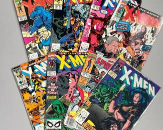 (8PC) THE UNCANNY X-MEN COMIC COLLECTION | Including:
"The Uncanny X-Men" Early Sept. edition 267
"Marvel Tales featuring Spider-Man and the X-Men" Mar. edition 235
"The Uncanny X-Men" Late July edition 264
"The Uncanny X-Men; The Agony of Forge"  Early July edition 263
"20th Anniversary Issue! X-Men" Nov. edition 175
"The Uncanny X-Men" May edition 261
"The Uncanny X-Men" Apr. edition 260
"The Uncanny X-Men" Jun. edition 262
