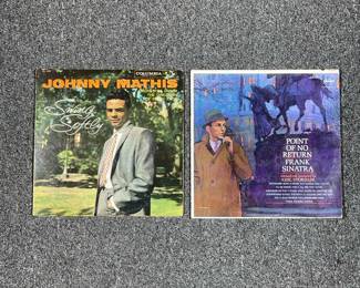 (2PC) FRANK SINATRA & JOHNNY MATHIS VINYL RECORDS | Including; Frank Sinatra Point of No Return (W 1676) and Johnny Mathis Singing Softly (CL 1165)