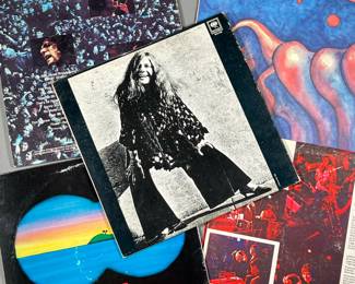 (5PC) MISC. VINYL | Miscellaneous vinyl records including albums from King Crimson, Big Brother & The Holding Company, Al Kooper & Mike Bloomfield, Men At Work, and Ten Wheel Drive with Genya Ravan.
