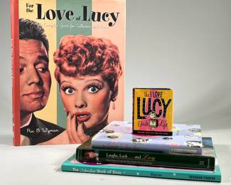 (5PC) [AUTHOR SIGNED] I LOVE LUCY BOOKS | Each signed by the author / editor, including: The Quotable I Love Lucy by Tom Watson; The I Love Lucy Guide to Life by Elisabeth Edwards; For the Love of Lucy and The I Love Lucy Book of Trivia by Ric B. Wyman; and Laughs, Luck and Lucy by Jess Oppenheimer, signed by Gregg Oppenheimer. 

