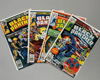 (4PC) BLACK PANTHER COMIC COLLECTION | Including: "Black Panther" Edition 9, "Black Panther" Edition 10, "Black Panther" Sept. Edition 11, "Black Panther" Nov. Edition 12. 