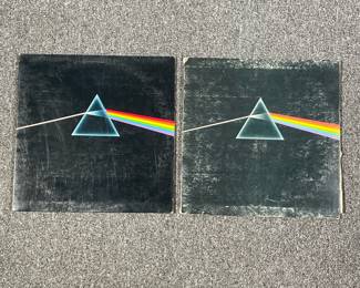 (2PC) DARK SIDE OF THE MOON BY PINK FLOYD VINYL RECORDS | Two vinyl record albums of Dark Side of the Moon by Pink Floyd, both SMAS 11163.
