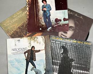 (5PC) BILLY JOEL & NEIL YOUNG VINYL | Including 52nd Street by Billy Joel, Piano Man by Billy Joel, Time Fades Away by Neil Young, After The Gold Rush by Neil Young, and Everybody Knows This is Nowhere by Neil Young with Crazy Horse.