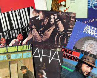 (10PC) JAZZ & WORLDLY MUSIC VINYL RECORDS | Including; Al Di Meola, Pablo Cruise, various jazz artists and albums, and flamenco and other worldly music.
