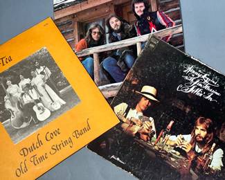 (3PC) KENNY LOGGINS AND OTHER RECORDS | Includes: Kenny Loggins with Jim Messina; Sittin’ In (PC 31044), America; Hideaway (2932), and Dutch Cove Old Time String Band; Sycamore Tea (JA 023)