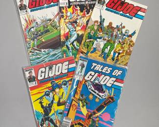 (5PC) G.I. JOE COMIC COLLECTION | Including:
"G.I. Joe European Missions" June Edition 1
"G.I. Joe European Missions" July Edition 2
"G.I. Joe European Missions" Aug. Edition 3
"G.I. Joe European Missions" Sept. Edition 4
"Tales of G.I. Joe" Aug. Edition 8.
