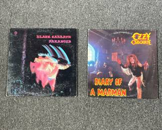 (2PC) OZZY OZBOURNE & BLACK SABBATH VINYL RECORDS | Including; Ozzy Ozbourne Diary of a Madman (FZ 37492) and Black Sabbath Paranoid (WS 1887)