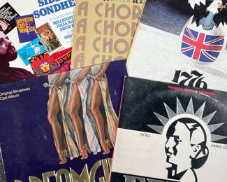 (5PC) BROADWAY SOUNDTRACK VINYL RECORDS | Including Original Cast Recordings of; Dreamgirls (GHSP 2007), Evita (MCA2-11007), 1776 (BOS 3310), A Chorus Line (CBS 70149), and Side by Side Sondheim (CBL2-1851).
