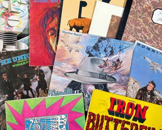 (10PC) MIXED VINYL RECORDS | Including; Van Morrison Tupelo Honey (WS 1950), Ronnie Wood 1234 (FC 37473), Weather Report Heavy Weather (PC 34418), Iron Butterfly (SD 33-280), The Union Gap Woman, Woman (CL 2812) and much more!
