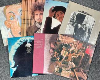 (7PC) BOB DYLAN VINYL RECORDS | Including; Self Portrait (C2X 30050), Blonde on Blonde (C2L 41), Nashville Skyline (KCS 9825), The Basement Tapes (C2 33682), John Wesley Harding (CS 9604), Blood on the Tracks (PC 33235), and Bob Dylan's Greatest Hits (KCL 2663).