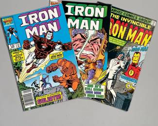 (3PC) IRON MAN COMIC COLLECTION | Including;
"The Invincible Iron Man" Aug Edition 125
"Iron Man" Marvel 25th Anniversary April Edition 205
"Iron Man" Marvel 25th Anniversary May Edition 206
