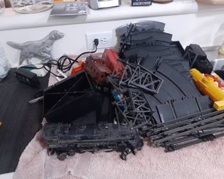 Lionel Train Set and Slot Car Track
