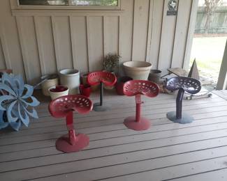 Metal Tractor Seats made into Stools