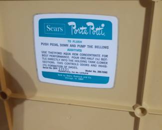 Portable Sears Toilet