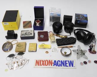 38 Estate smalls, electronics, collectibles