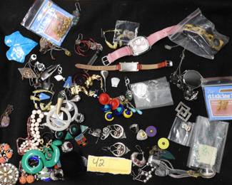 42 Costume & sterling silver jewelry