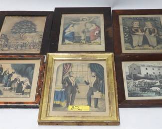 80 6 Currier & Ives prints