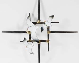 1014 Curtis Jere Style MCM Seagull Wall Sculpture