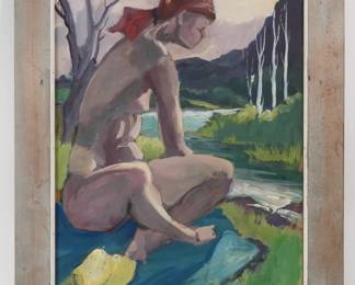 1003 John E. Huszer Nude Figure Painting