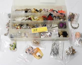 28 Costume jewelry grouping