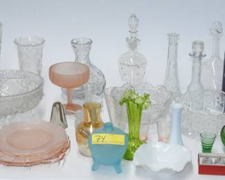74 Estate glassware lot