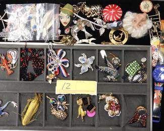 12 Estate costume jewelry & smalls group