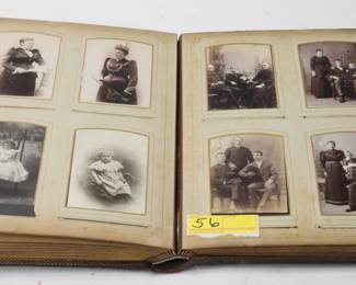 56 Large Victorian photograph album