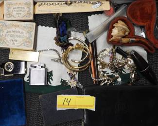 14 Estate smalls & costume jewelry grouping
