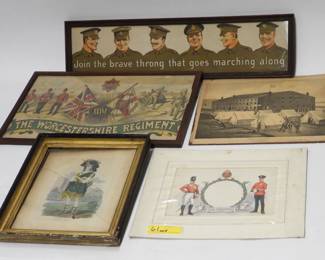61 5pc. military print grouping