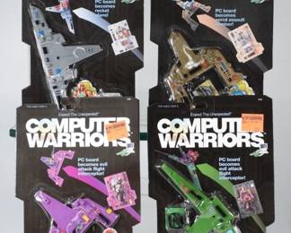 1002 4PC 1989 Mattel Computer Warriors MOSC Toy Group