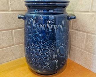 Vintage West Germany SHEURICH RUMTOPF Glazed Stoneware Lidded Crock