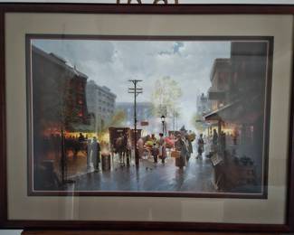 G. HARVEY FRAMED "IMMIGRANTS IN A NEW LAND" LIMITED EDITION