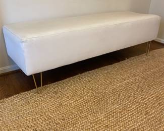 Large faux leather bench