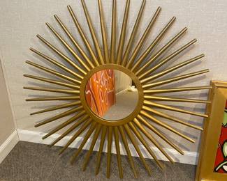 Modern sunburst mirror