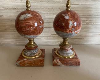 HEAVY marble spheres