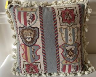 Needlepoint down filled pillow