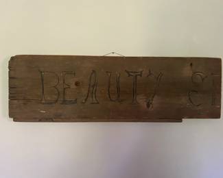 "Beauty" sign