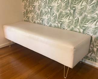 LARGE Faux leather bench