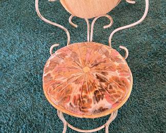 Cute vintage wrought iron vanity chair.  So dainty!  Just $20.00!
