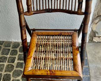 Vintage bamboo folding chair - great shape - just $25.00!