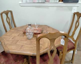 Oak table with chairs